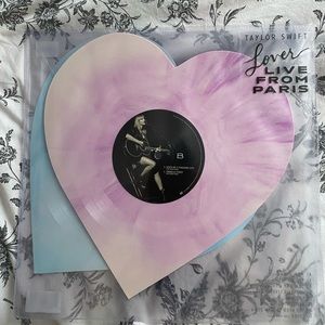 Taylor Swift Lover Live In Paris Heart Shaped Vinyl 2LP